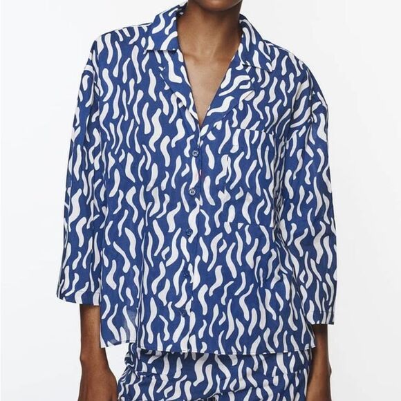 ZARA Cotton Voile Top Small - Picture 1 of 4